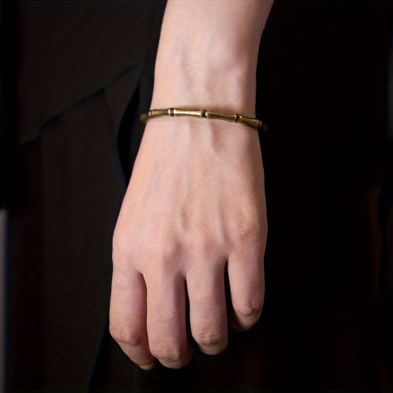 1pc Bamboo Style Copper Bangle Gift for Loved One